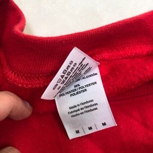 red crew cut sweatshirt